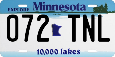 MN license plate 072TNL