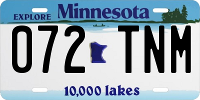 MN license plate 072TNM