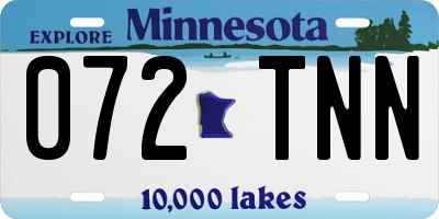 MN license plate 072TNN