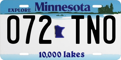MN license plate 072TNO