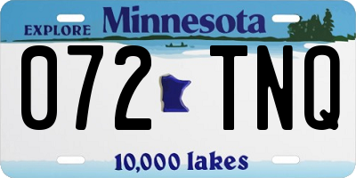 MN license plate 072TNQ