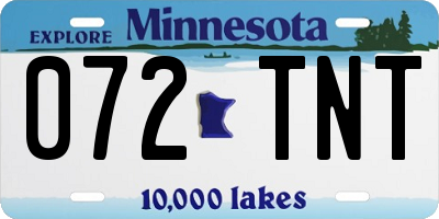 MN license plate 072TNT