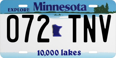 MN license plate 072TNV