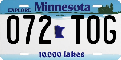 MN license plate 072TOG