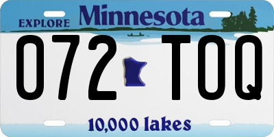MN license plate 072TOQ
