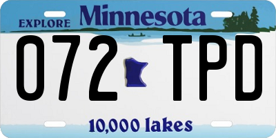 MN license plate 072TPD
