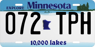 MN license plate 072TPH