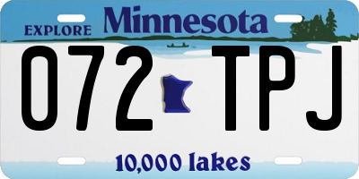 MN license plate 072TPJ