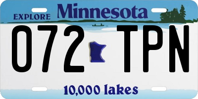 MN license plate 072TPN