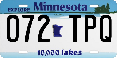 MN license plate 072TPQ