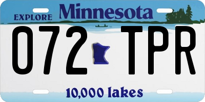 MN license plate 072TPR