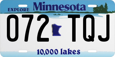 MN license plate 072TQJ