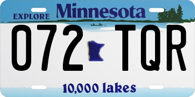 MN license plate 072TQR