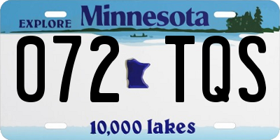 MN license plate 072TQS