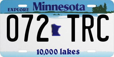 MN license plate 072TRC