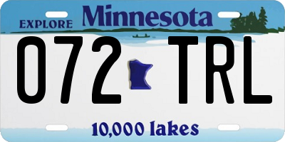MN license plate 072TRL