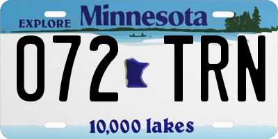 MN license plate 072TRN