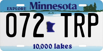 MN license plate 072TRP