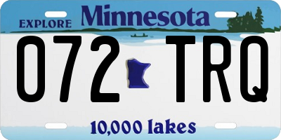 MN license plate 072TRQ