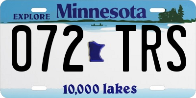 MN license plate 072TRS