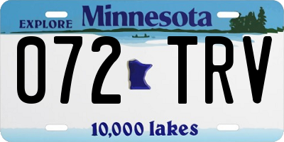 MN license plate 072TRV
