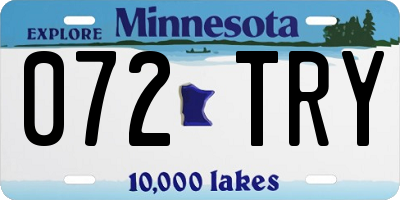 MN license plate 072TRY