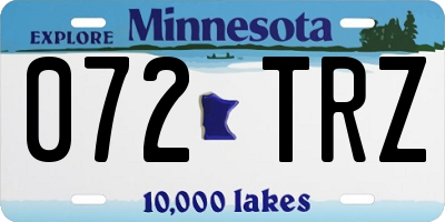 MN license plate 072TRZ