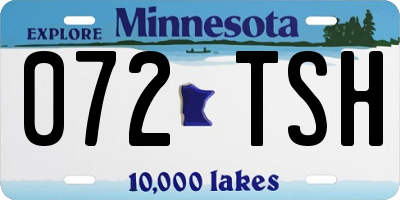 MN license plate 072TSH