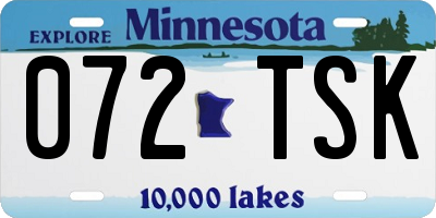 MN license plate 072TSK
