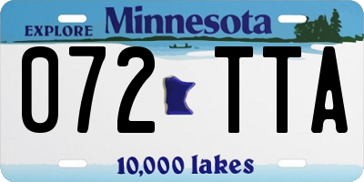 MN license plate 072TTA
