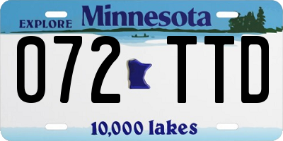 MN license plate 072TTD