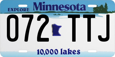 MN license plate 072TTJ
