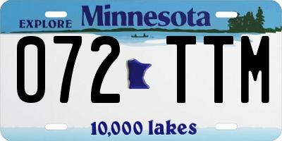 MN license plate 072TTM