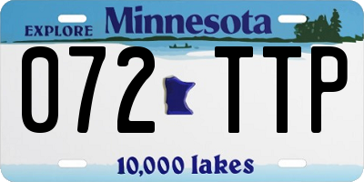 MN license plate 072TTP