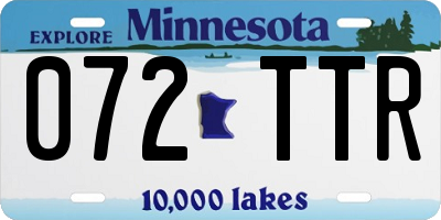 MN license plate 072TTR