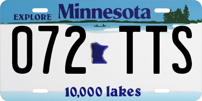 MN license plate 072TTS