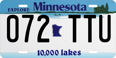 MN license plate 072TTU