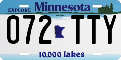 MN license plate 072TTY