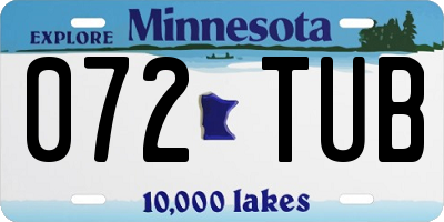 MN license plate 072TUB