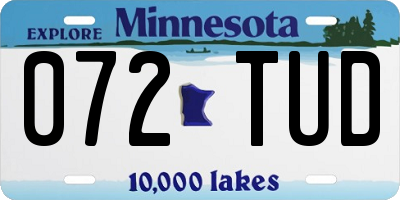 MN license plate 072TUD