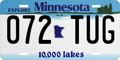 MN license plate 072TUG