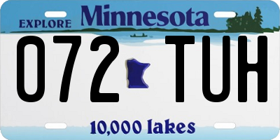 MN license plate 072TUH