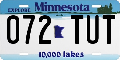 MN license plate 072TUT