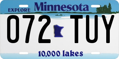 MN license plate 072TUY