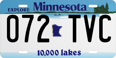 MN license plate 072TVC