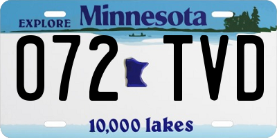 MN license plate 072TVD