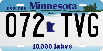 MN license plate 072TVG