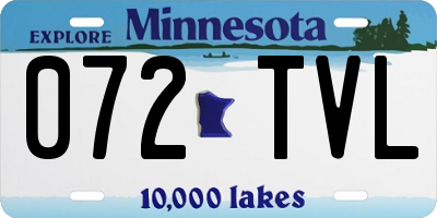 MN license plate 072TVL