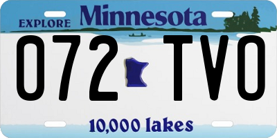 MN license plate 072TVO