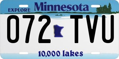 MN license plate 072TVU